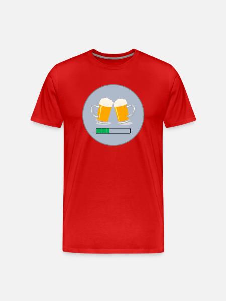 Refueling: My charging status - Men's Premium Organic T-Shirt - red