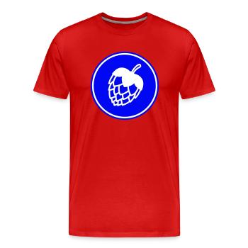 Tap beer icon - Men's Premium Organic T-Shirt - red - Front - Damien (186cm)