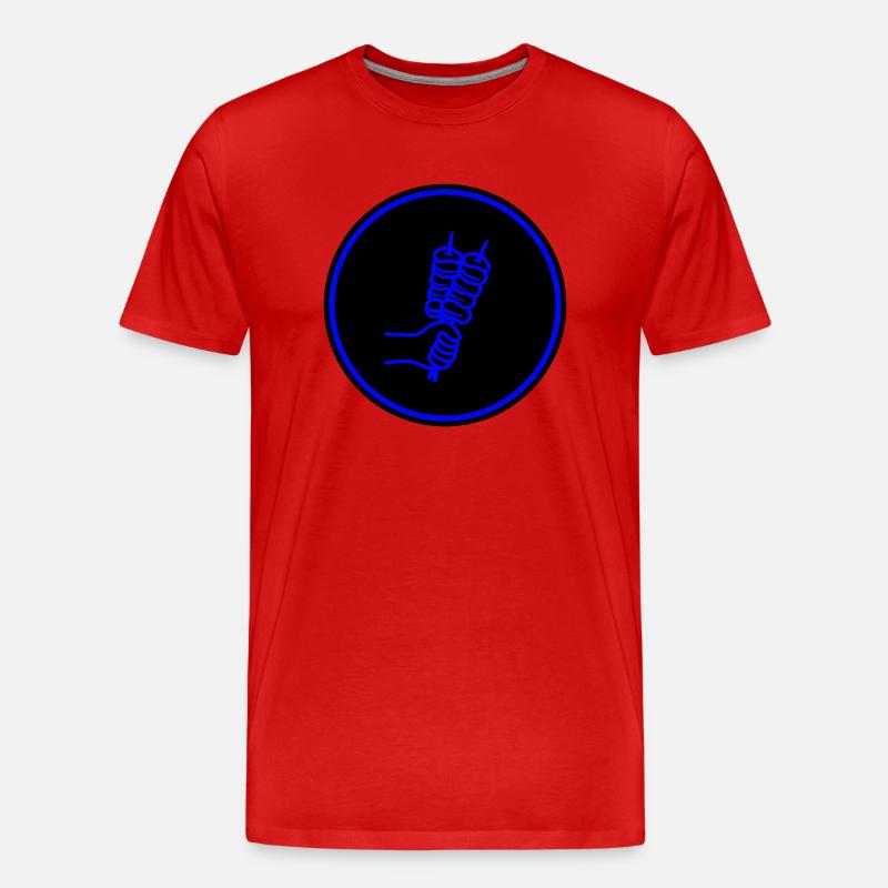 Spieß grill Icon - Männer Premium Bio T-Shirt - Rot