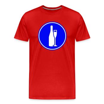 Symbole du vin rouge - T-shirt bio Premium Homme - rouge - Devant - Damien (186cm)
