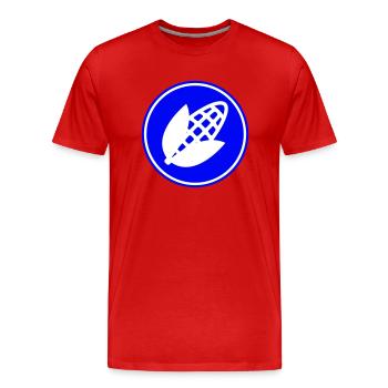 Symbole du maïs - T-shirt bio Premium Homme - rouge - Devant - Damien (186cm)
