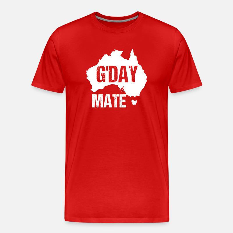 G'DAY MATE - Männer Premium Bio T-Shirt - Rot