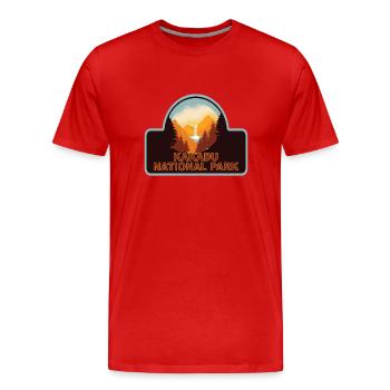 KAKADU NATIONAL PARK - Men's Premium Organic T-Shirt - red - Front - Damien (186cm)
