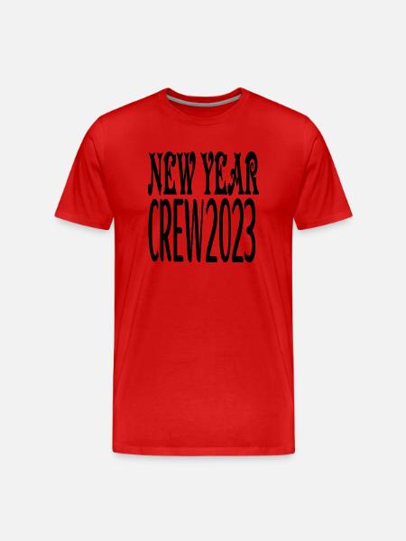New Year Crew 2023 - Männer Premium Bio T-Shirt - Rot