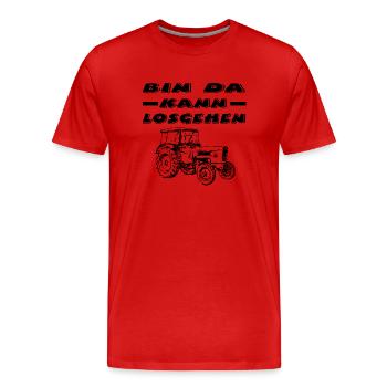 Traktor - Männer Premium Bio T-Shirt - Rot - Vorne - Damien (186cm)