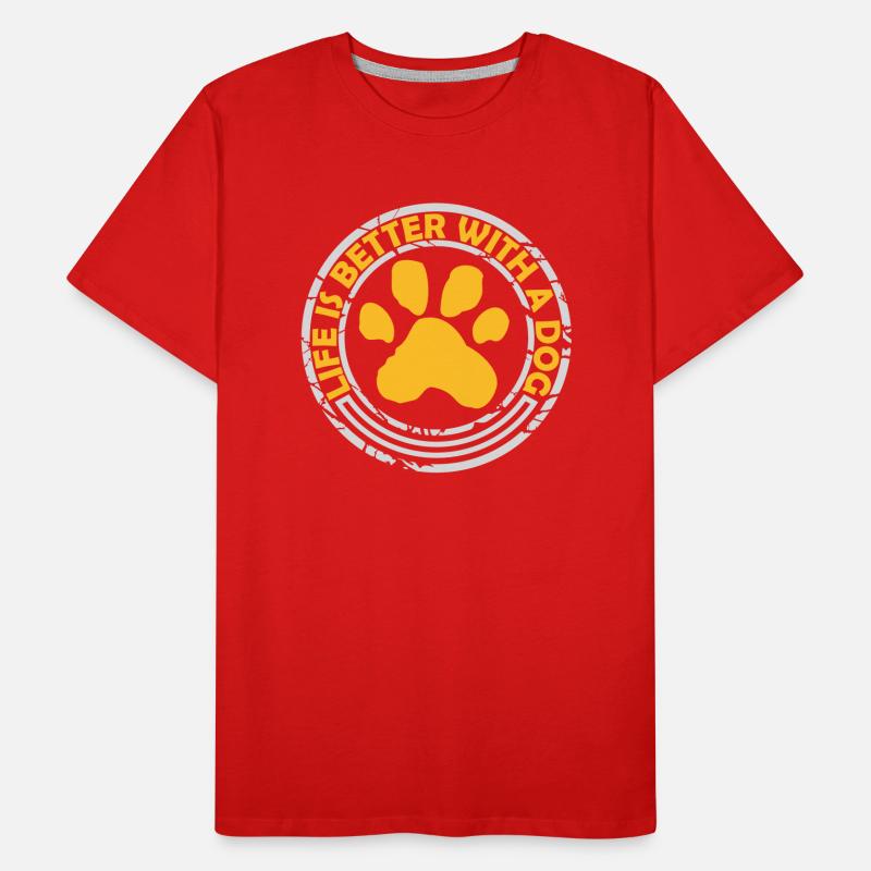 better with a dog Men's Premium Organic T-Shirt