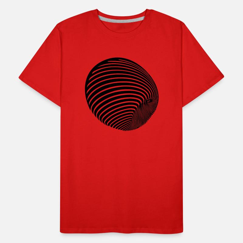 Geometric ball roll with stripes Men's Premium Organic T-Shirt