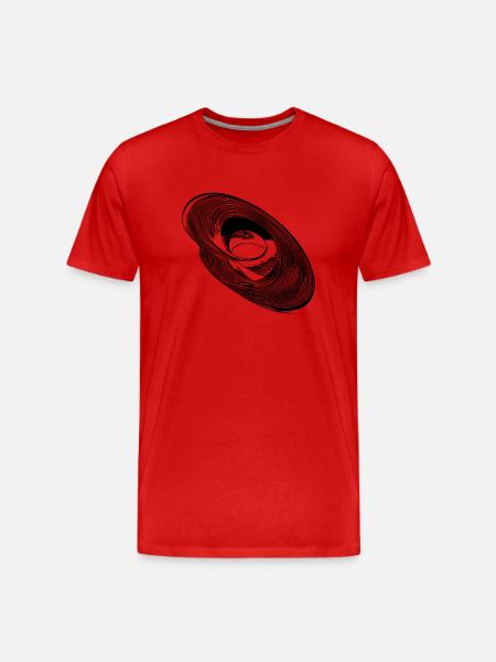 Geometric Circle Ellipses Parabolas Lines - Men's Premium Organic T-Shirt - red