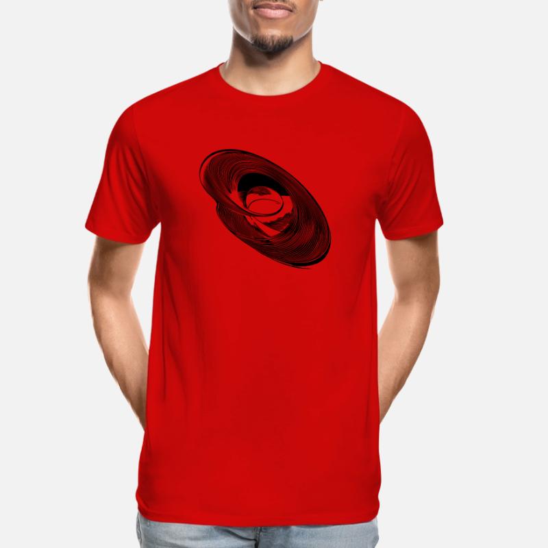 Geometric Circle Ellipses Parabolas Lines Men's Premium Organic T-Shirt