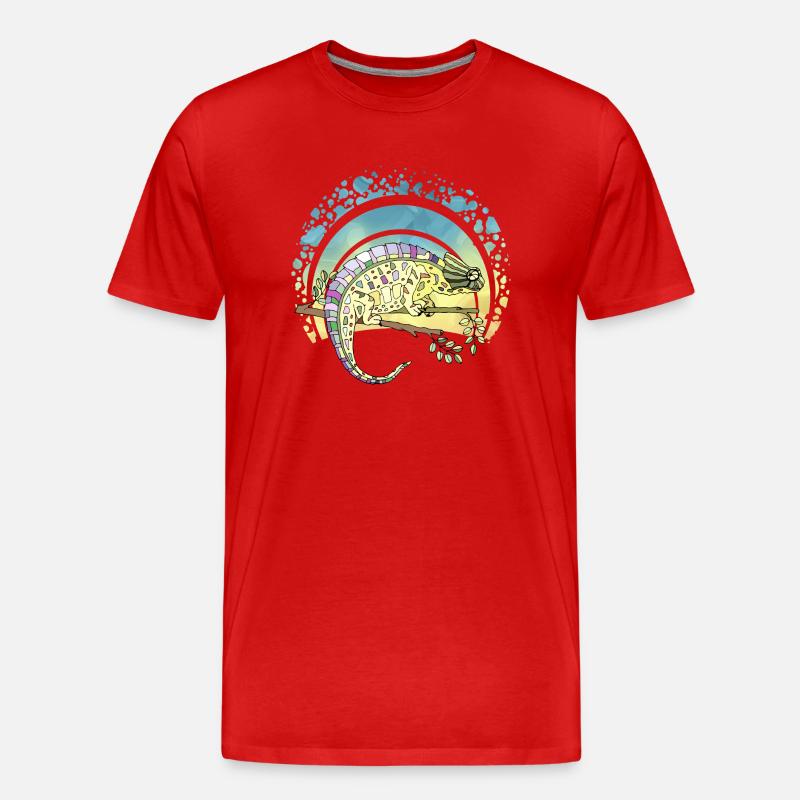 Chamäleon - Männer Premium Bio T-Shirt - Rot