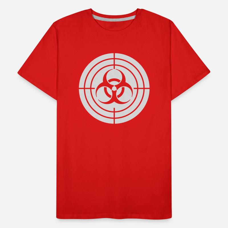 Zombie Hunter Biohazard Target Sight T-shirt bio Premium Homme