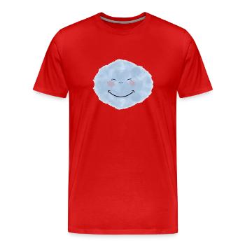 Cloud smile - Men's Premium Organic T-Shirt - red - Front - Damien (186cm)