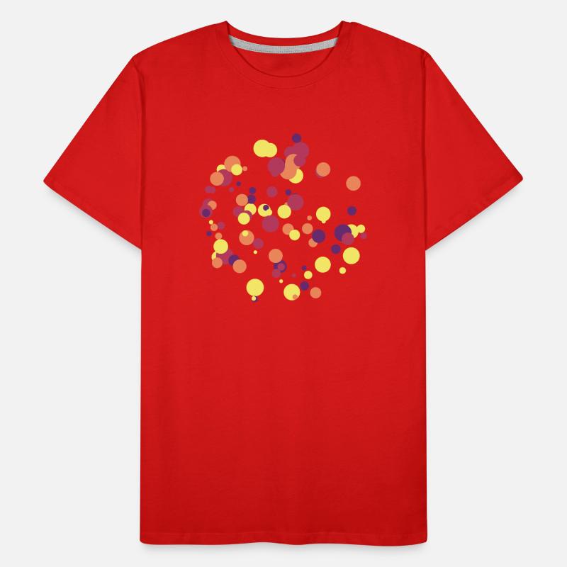 Abstrakte Kreise Muster Männer Premium Bio T-Shirt