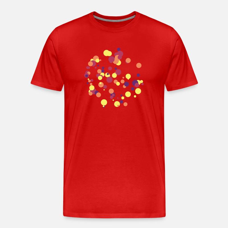 Abstrakte Kreise Muster - Männer Premium Bio T-Shirt - Rot