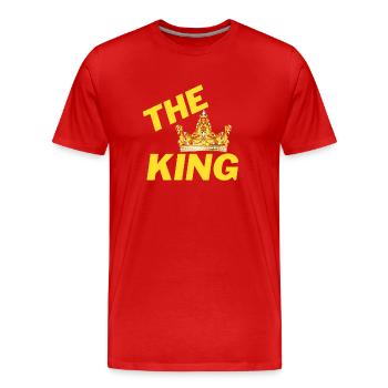 The King - Men's Premium Organic T-Shirt - red - Front - Damien (186cm)