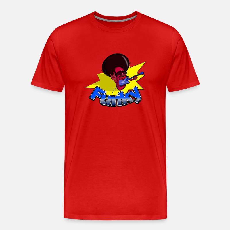 Funky Bohne "Funky" - Männer Premium Bio T-Shirt - Rot