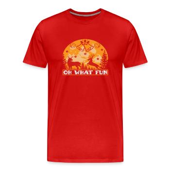 Oh what Fun - Männer Premium Bio T-Shirt - Rot - Vorne - Damien (186cm)