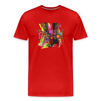 Fiesta ! - T-shirt bio Premium Homme - rouge - Devant - Damien (186cm)