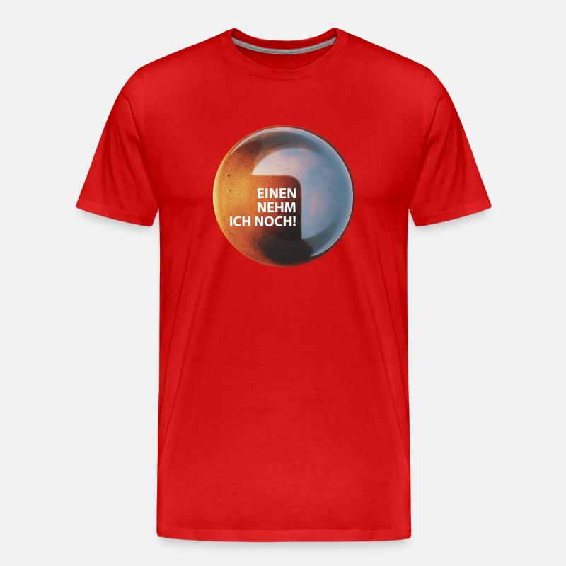 Kaffee "Einen nehm ich noch" - Männer Premium Bio T-Shirt - Rot