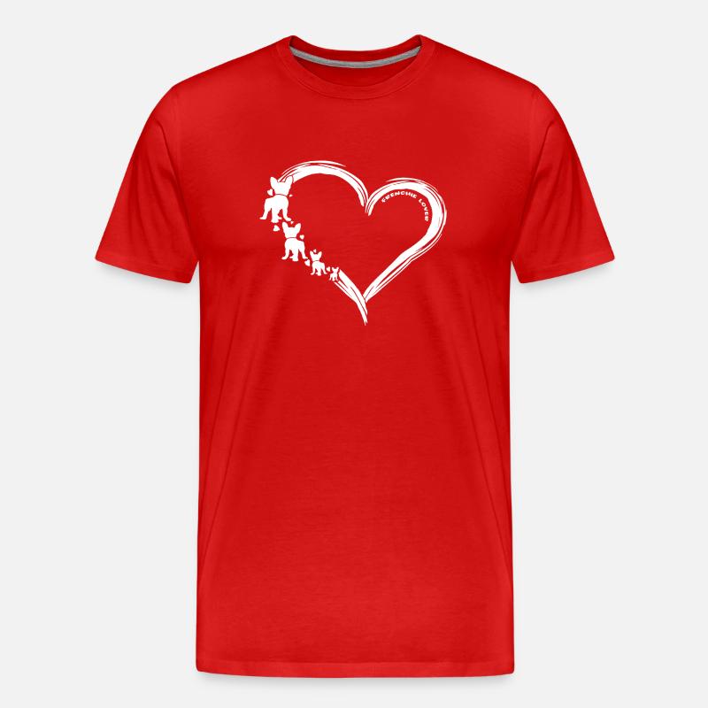 FRECHIE LOVER - Männer Premium Bio T-Shirt - Rot