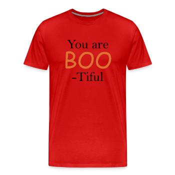 You Are BOO-Tiful - Men's Premium Organic T-Shirt - red - Front - Damien (186cm)