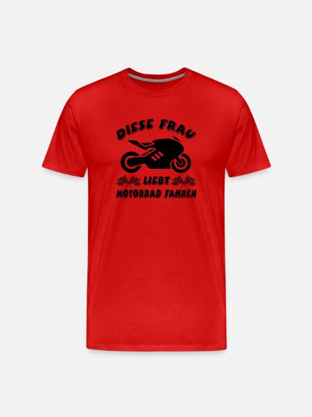 Motorrad - Männer Premium Bio T-Shirt - Rot