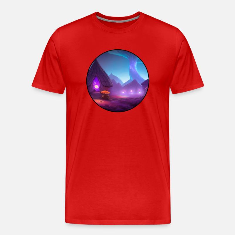 Pilzdorf - Männer Premium Bio T-Shirt - Rot