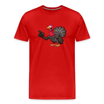 Süßer Truthahn - Männer Premium Bio T-Shirt - Rot - Vorne - Damien (186cm)