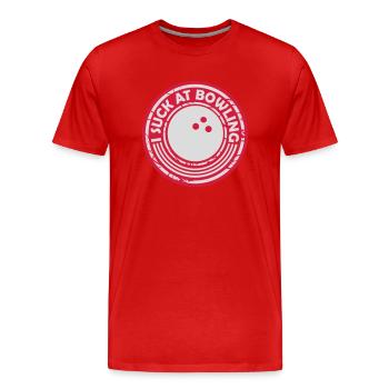 Je suis nul au bowling - T-shirt bio Premium Homme - rouge - Devant - Damien (186cm)