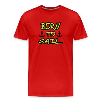 Voile - T-shirt bio Premium Homme - rouge - Devant - Damien (186cm)