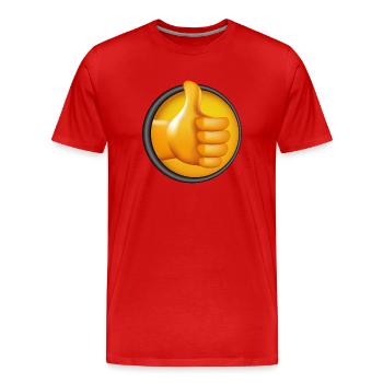 Thumb up - Männer Premium Bio T-Shirt - Rot - Vorne - Damien (186cm)