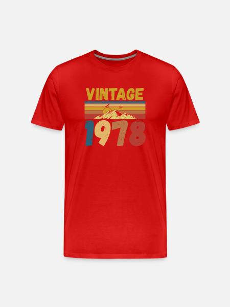 Vintae 1978 / Made in 1978 - Men's Premium Organic T-Shirt - red