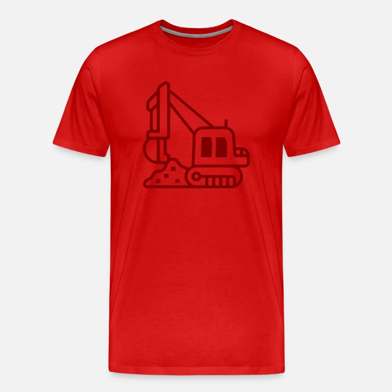 Bagger - Männer Premium Bio T-Shirt - Rot