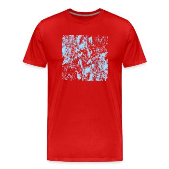 Abstract blue background - Men's Premium Organic T-Shirt - red - Front - Damien (186cm)