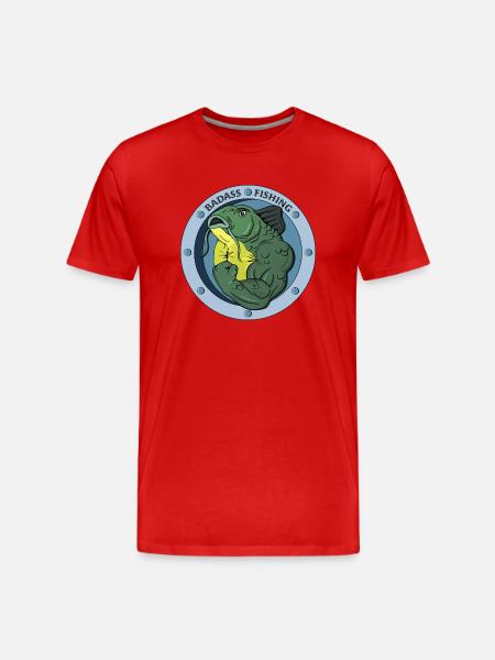 BadassFishing_1 - Men's Premium Organic T-Shirt - red