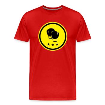 Boxe - T-shirt bio Premium Homme - rouge - Devant - Damien (186cm)