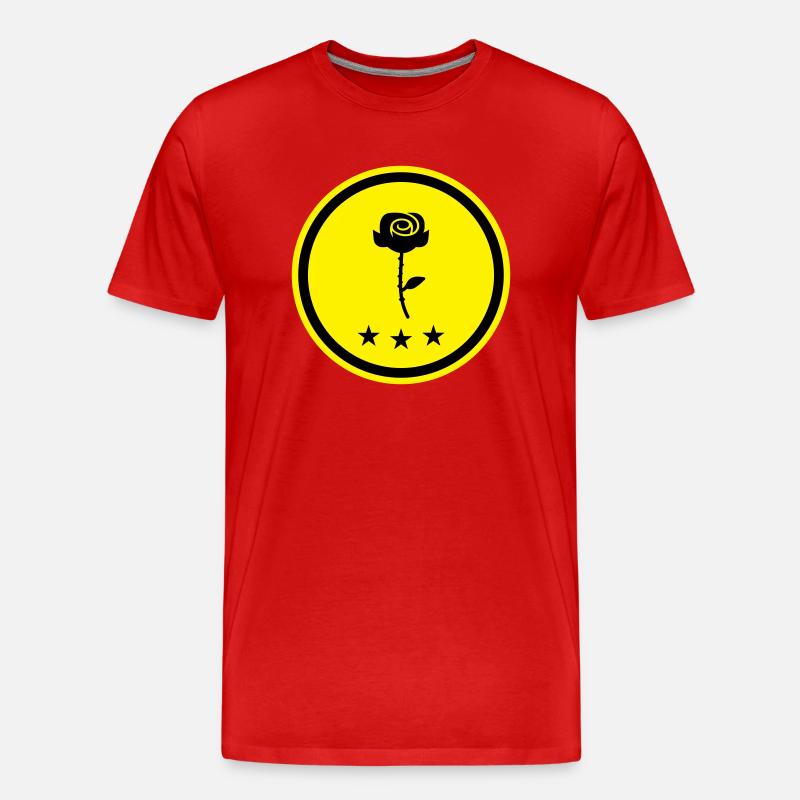 Rose Symbol - Männer Premium Bio T-Shirt - Rot