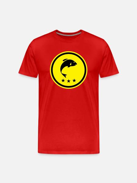 Fisch Symbol - Männer Premium Bio T-Shirt - Rot