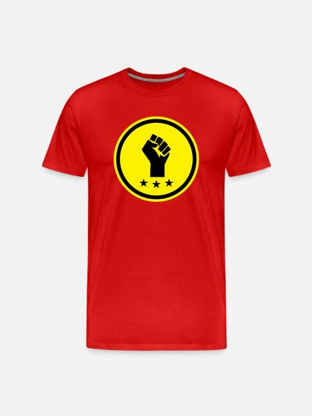 Hand Faust - Männer Premium Bio T-Shirt - Rot