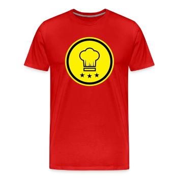 Chef's Hat Chef - Men's Premium Organic T-Shirt - red - Front - Damien (186cm)