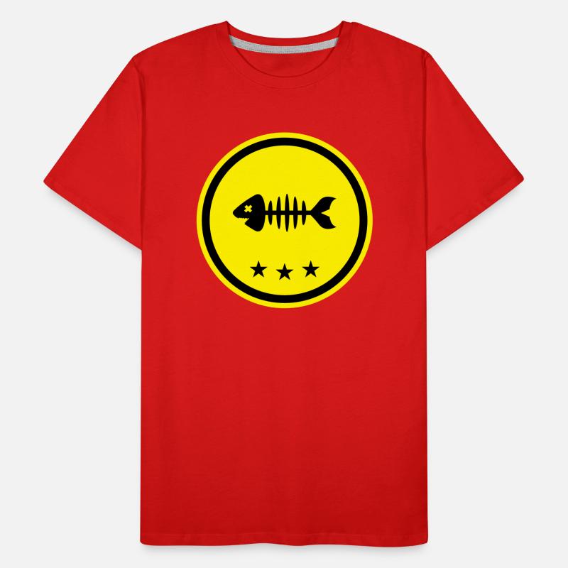 Fish Symbol Bone Bones Men's Premium Organic T-Shirt