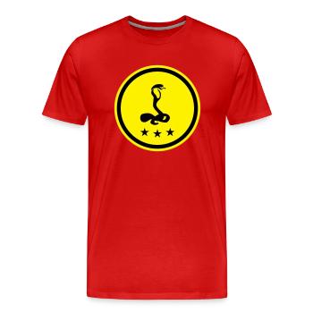 Snake Cobra - Men's Premium Organic T-Shirt - red - Front - Damien (186cm)