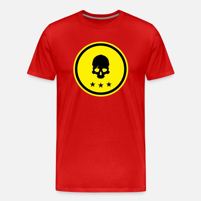 Squelette crânien - T-shirt bio Premium Homme - rouge