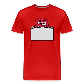 Sign show insane monster - Men's Premium Organic T-Shirt - red - Front - Damien (186cm)