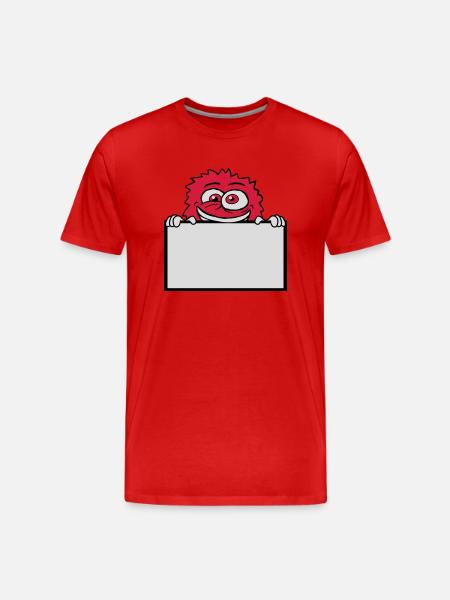 Sign show insane monster - Men's Premium Organic T-Shirt - red