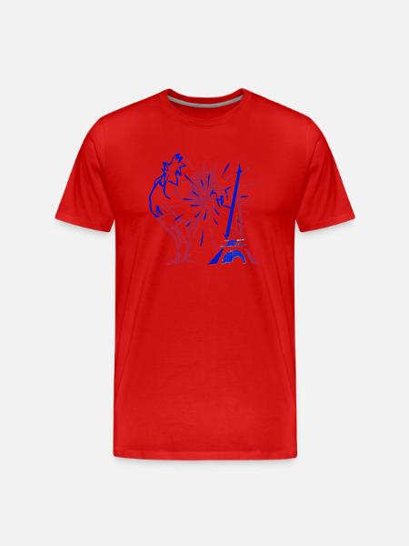 France - Men's Premium Organic T-Shirt - red