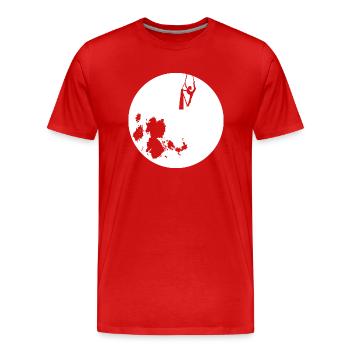 Ballerine sur la lune - T-shirt bio Premium Homme - rouge - Devant - Damien (186cm)