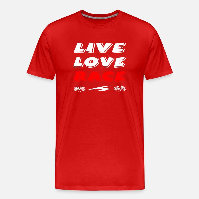 Auto - Männer Premium Bio T-Shirt - Rot