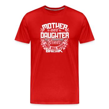 Idée cadeau de cohésion mère-fille - T-shirt bio Premium Homme - rouge - Devant - Damien (186cm)