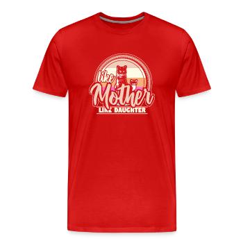Mère Fille Cadeau de cohésion de la fête des mères - T-shirt bio Premium Homme - rouge - Devant - Damien (186cm)